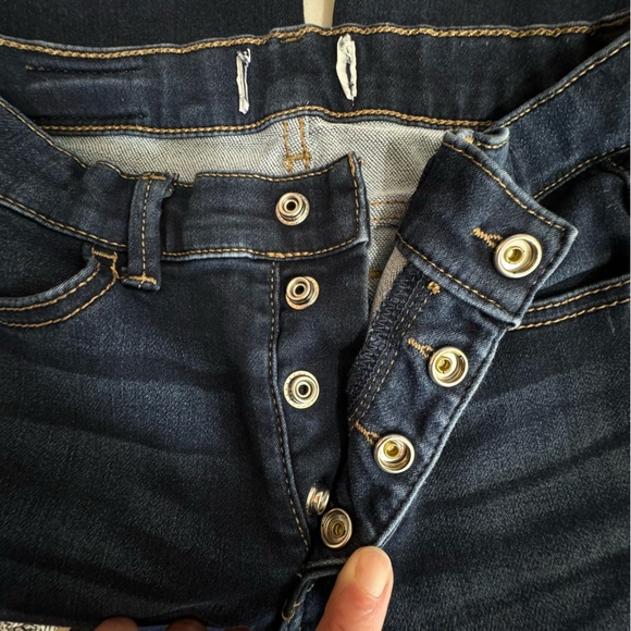 Jordache Girls High Rise Slim Skinny Snap Closure Dark Wash Jeans - Picture 5 of 8